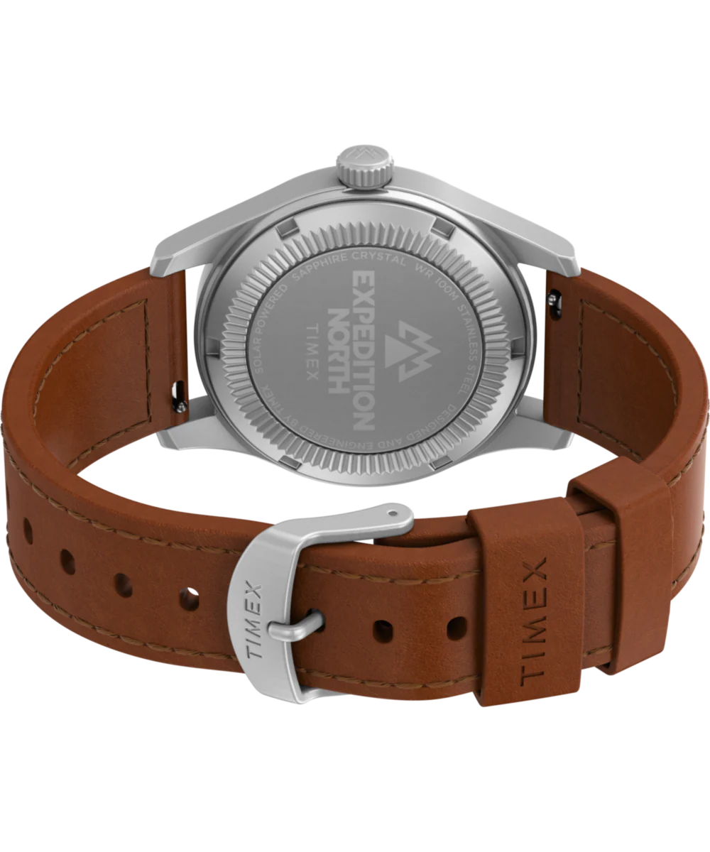 Expedition Field Post Solar 36mm Eco-Friendly Leather Strap Watch - Image 5