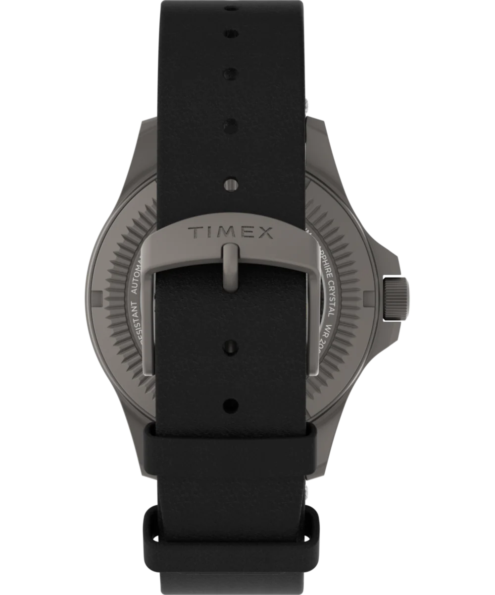 Expedition® Field Post Titanium Automatic 41mm Eco-Friendly Leather Strap Watch - Image 3