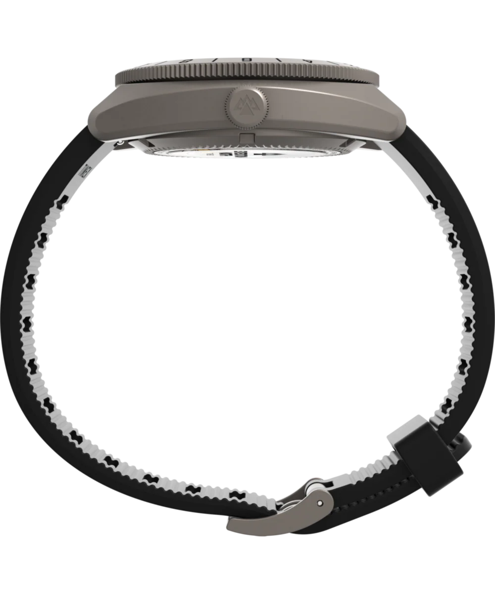 Expedition® Pioneer Titanium Automatic GMT 41mm Silicone Strap Watch - Image 4