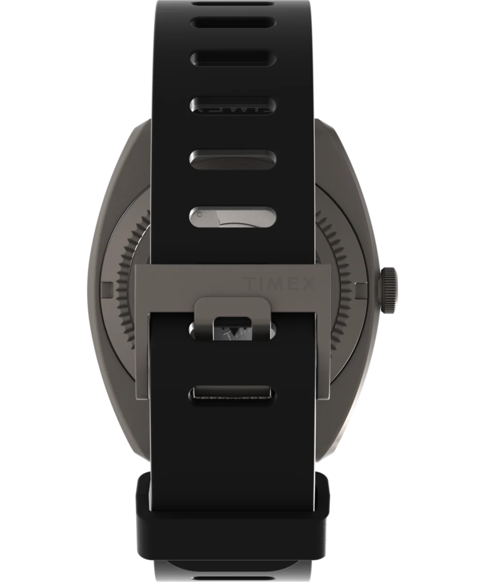 Expedition® Pioneer Titanium Automatic GMT 41mm Silicone Strap Watch - Image 5