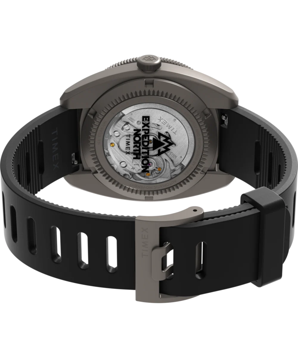 Expedition® Pioneer Titanium Automatic GMT 41mm Silicone Strap Watch - Image 7