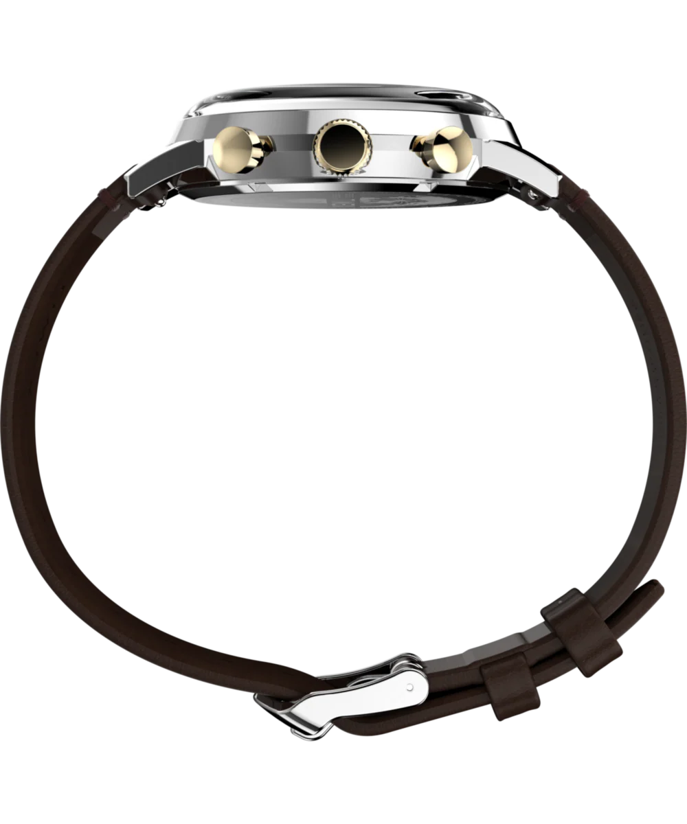 Marlin® Chronograph Tachymeter 40mm Leather Strap Watch  - Image 4