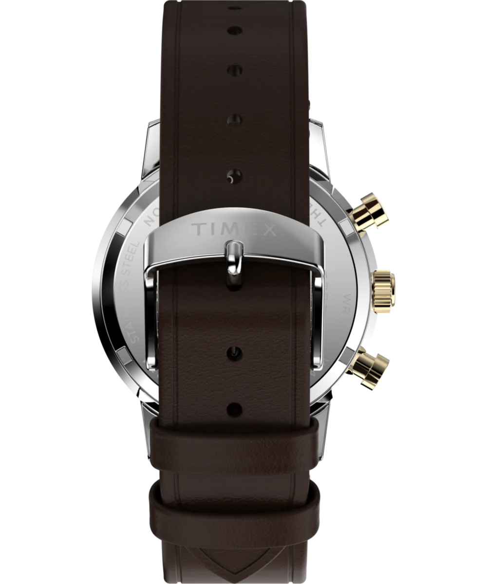 Marlin® Chronograph Tachymeter 40mm Leather Strap Watch  - Image 5
