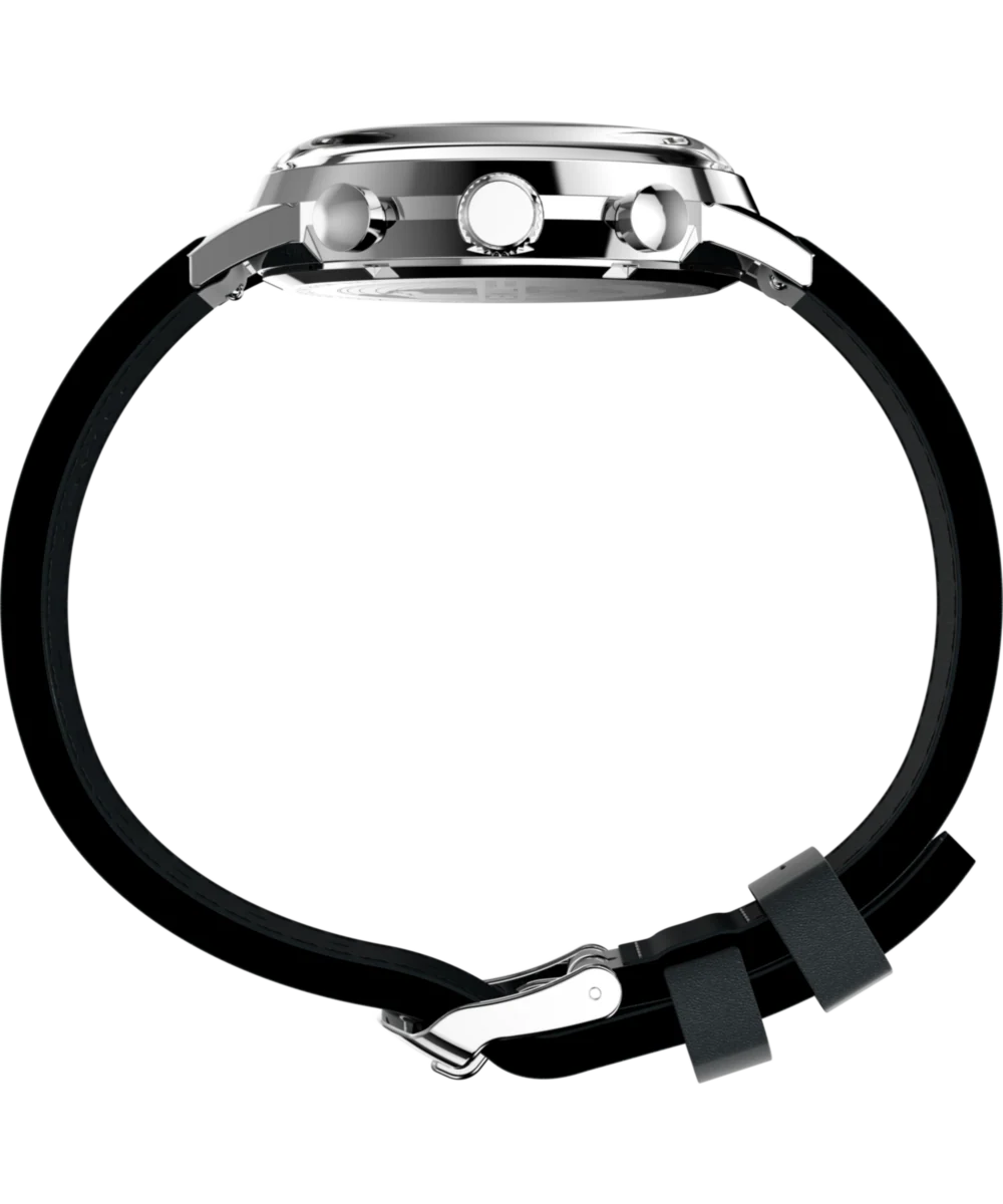 Marlin® Chronograph Tachymeter 40mm Leather Strap Watch - Image 4