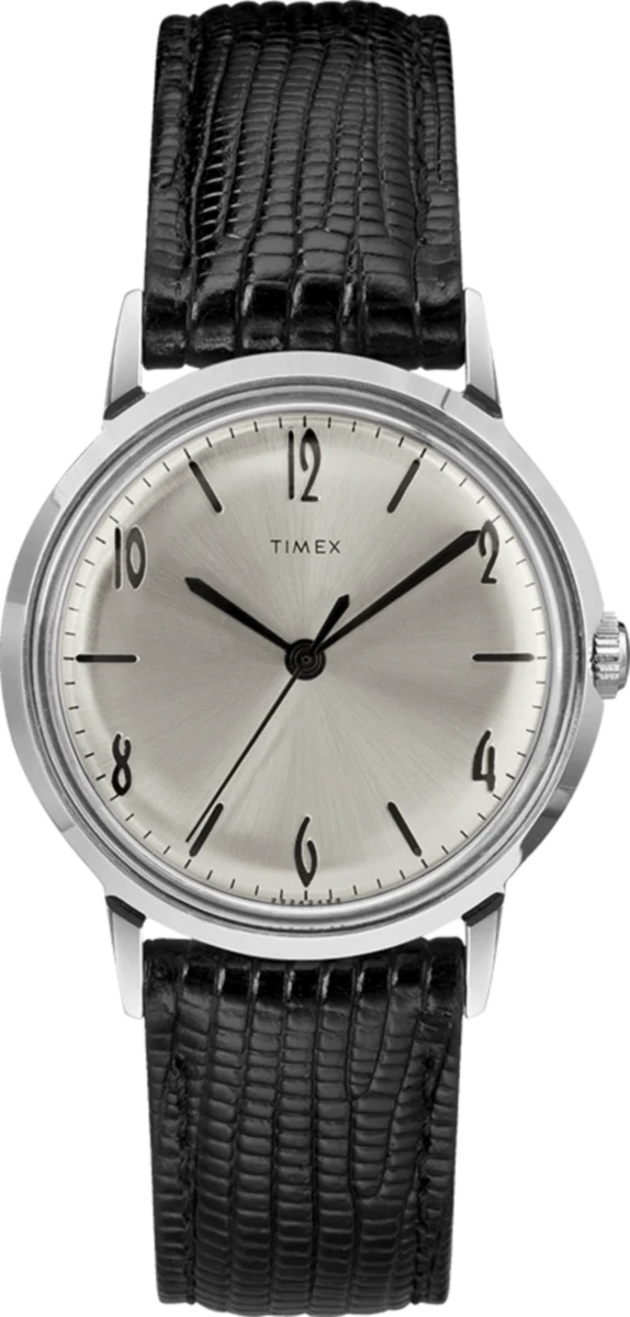 Marlin® Hand-Wound 34mm Leather Strap Watch - Image 6