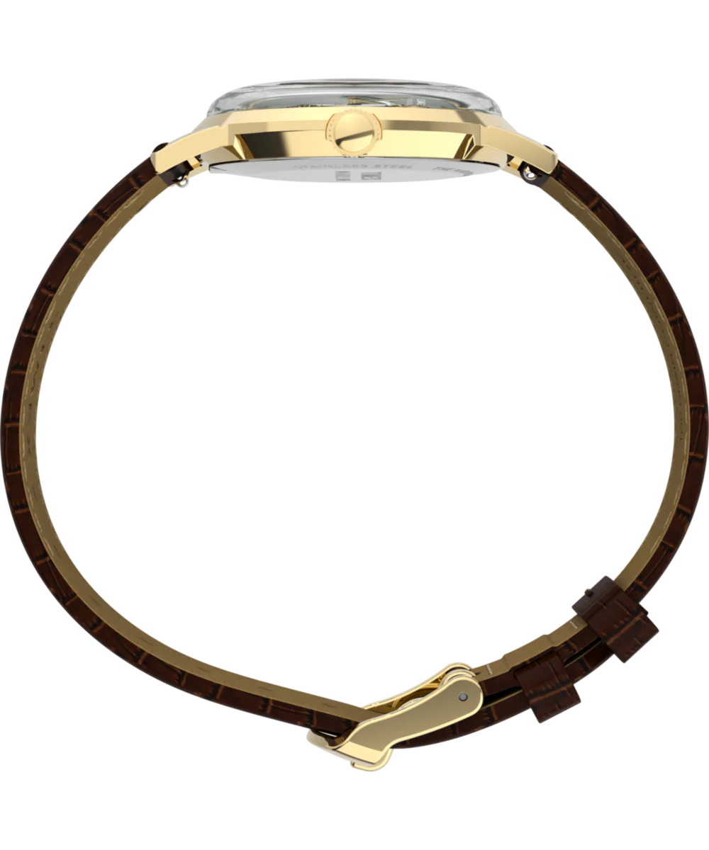 Marlin® Quartz 34mm Leather Strap Watch - Image 3