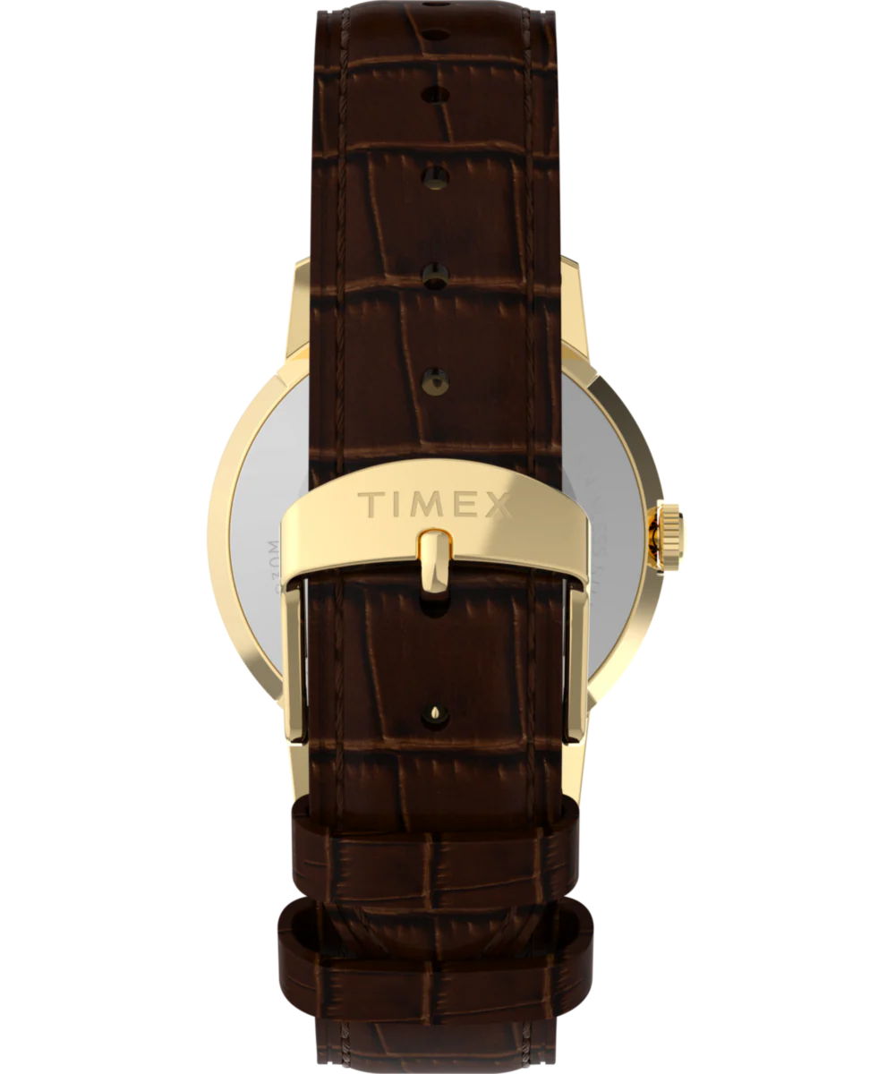 Marlin® Quartz 34mm Leather Strap Watch - Image 4