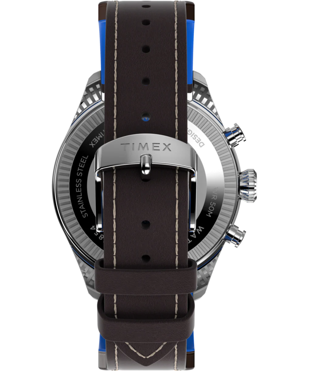 Pan Am x Timex Chronograph 42mm Leather Strap Watch - Image 3