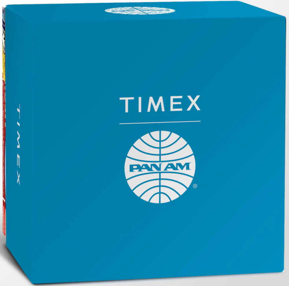 Pan Am x Timex Day-Date 42mm Leather Strap Watch - Image 6