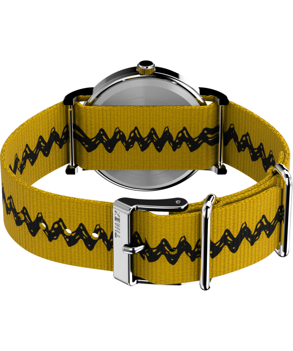 Peanuts® x Timex Charlie Brown 38mm Fabric Strap Watch - Image 5