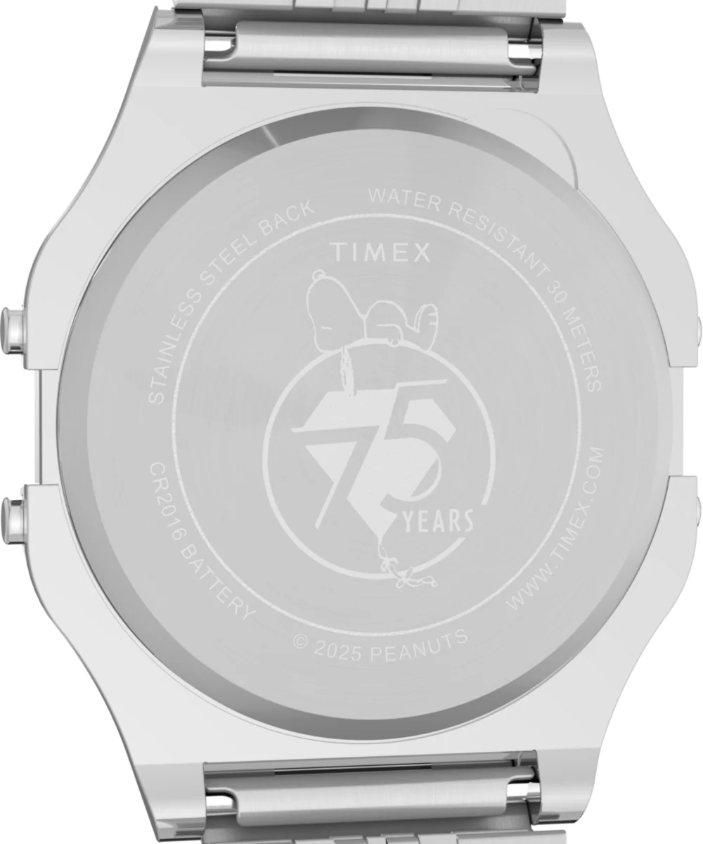 Peanuts® x Timex T80 75th Anniversary Edition 34mm Stainless Steel Bracelet Watch - Image 5