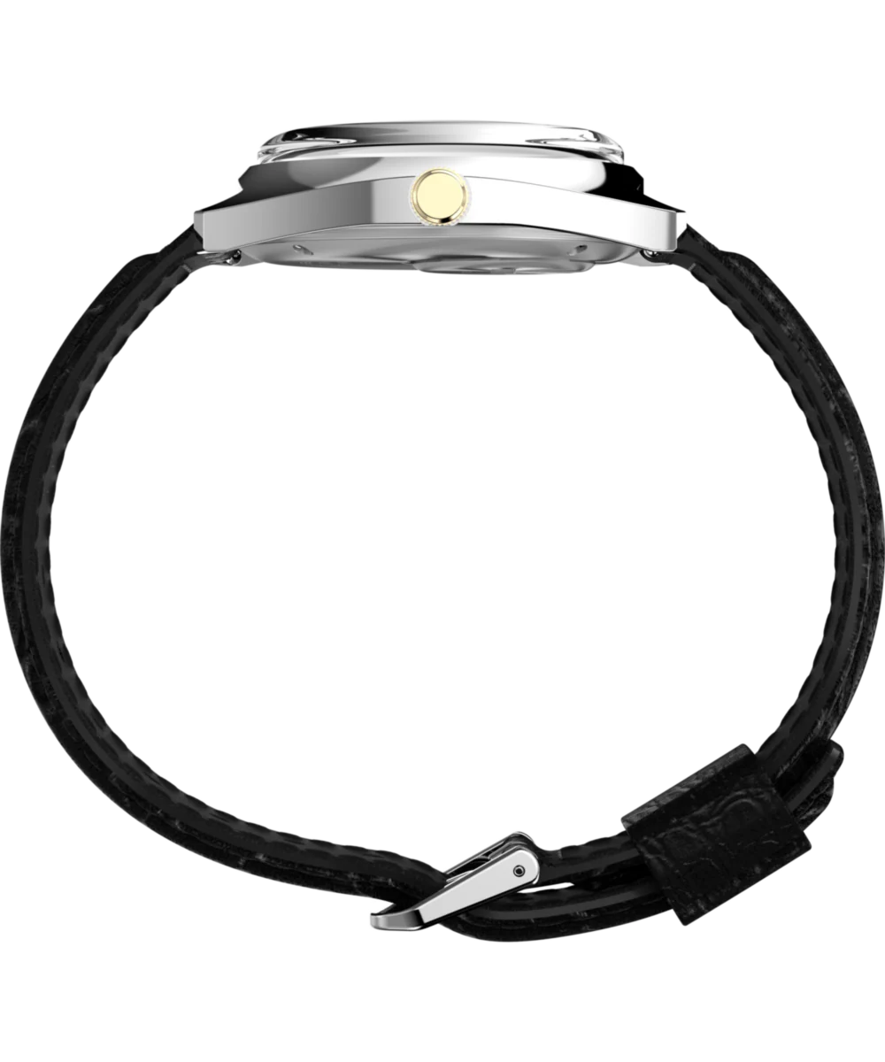 Q Timex® 1978 Day/Date 37.5mm Leather Strap Watch - Image 3