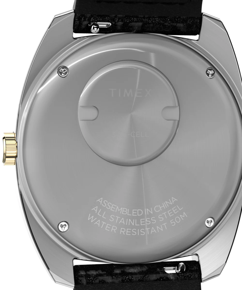 Q Timex® 1978 Day/Date 37.5mm Leather Strap Watch - Image 5