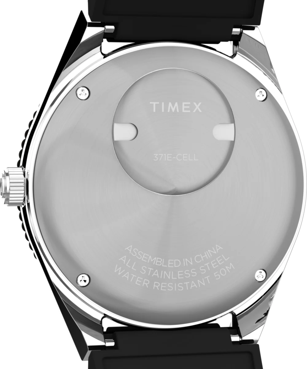 Q Timex® GMT 38mm Synthetic Rubber Strap Watch - Image 5