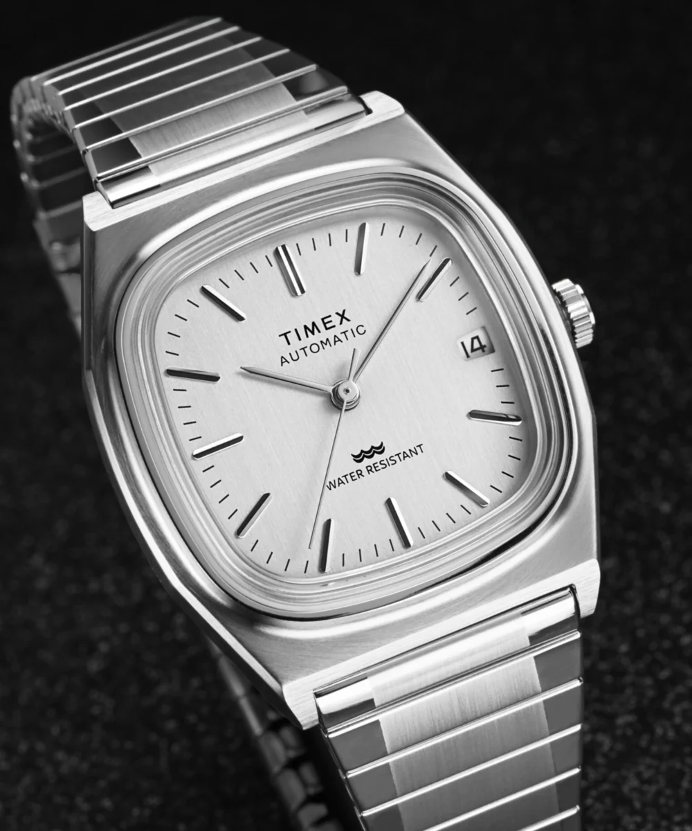 Timex® Automatic 1983 E Line Reissue 34mm Stainless Steel Expansion Band Watch - Image 6