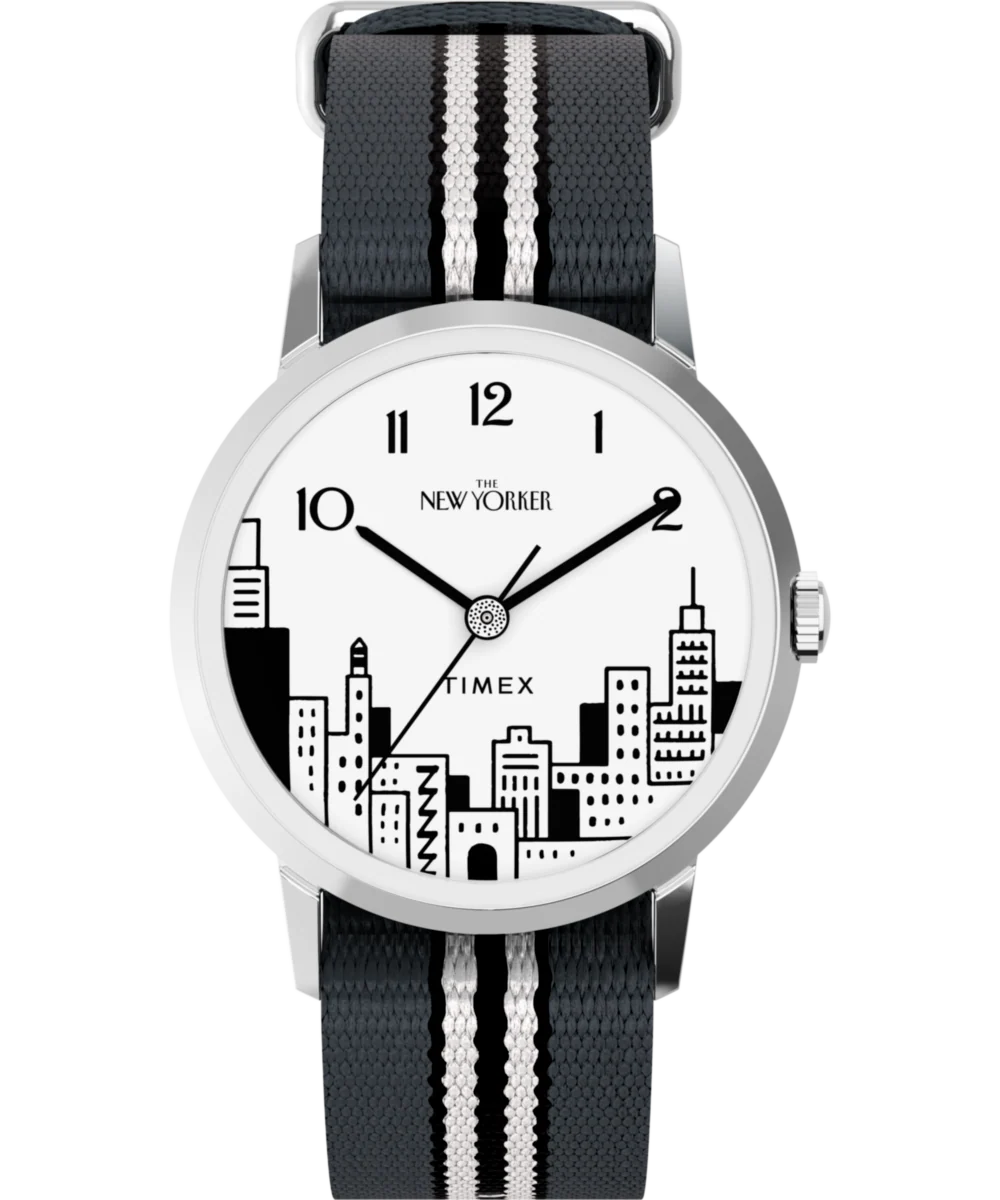 Timex | The New Yorker Marlin® Hand-Wound 34mm Leather Strap Watch - Image 6