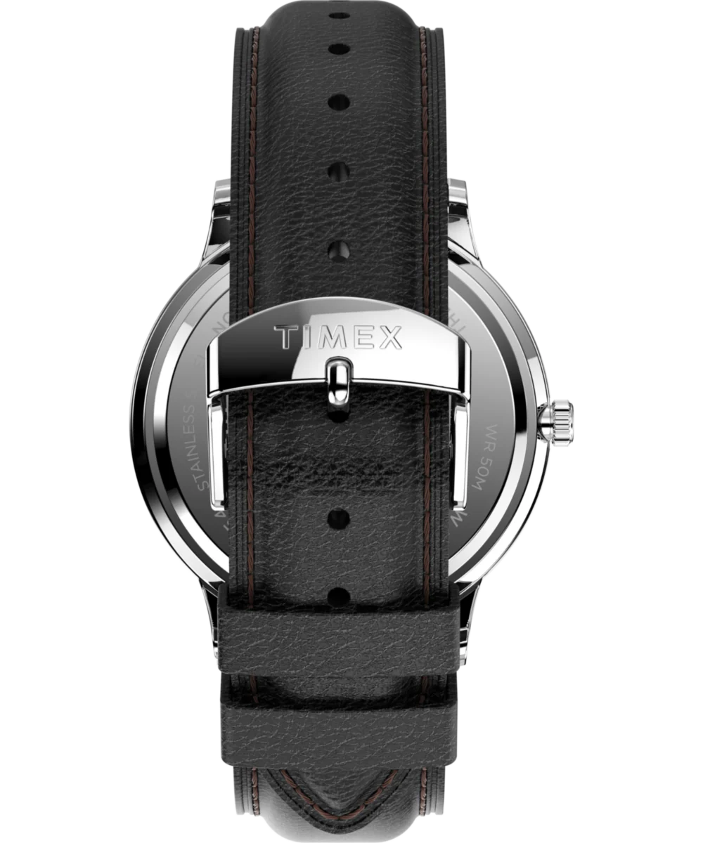 Waterbury Classic Day/Date 40mm Leather Strap Watch - Image 3