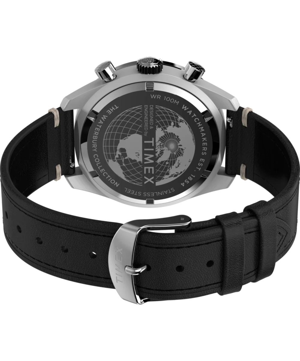 Waterbury Traditional Chronograph 41mm Leather Strap Watch - Image 7