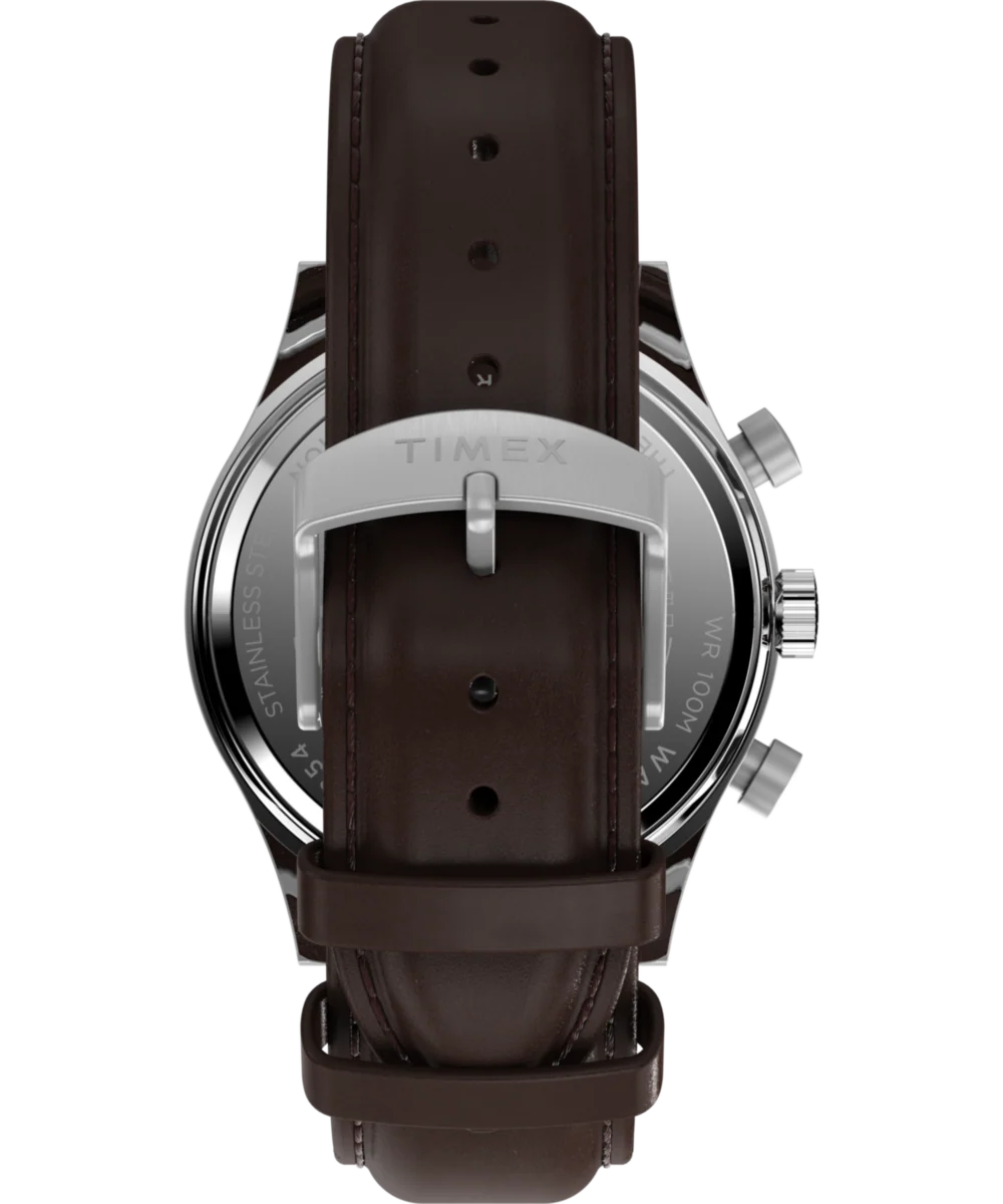 Waterbury Traditional Fly Back Chronograph 43mm Leather Strap Watch - Image 3